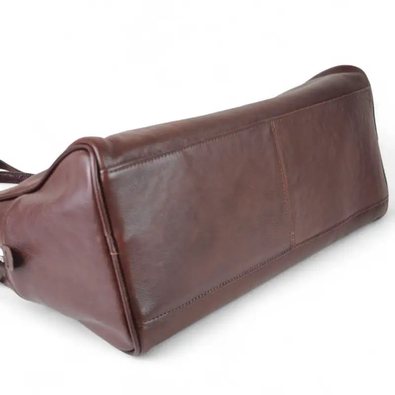 Piel | Bolso Tote Estructurado con Flor