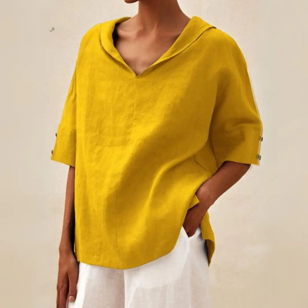 Jamilla | Camisa de Lino con Escote en V