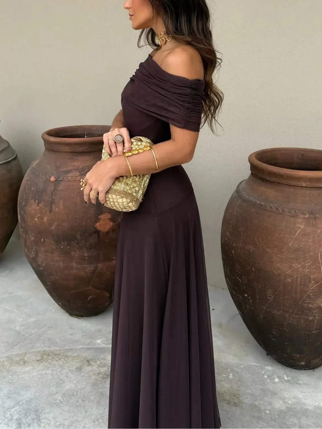 Toledo | Vestido Maxi de un Hombro en Malla