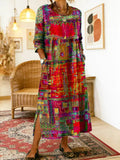 Manuela | Vestido Vaquero con Patchwork Étnico
