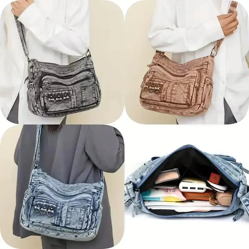 Jenna | Bolso de Hombro Vaquero