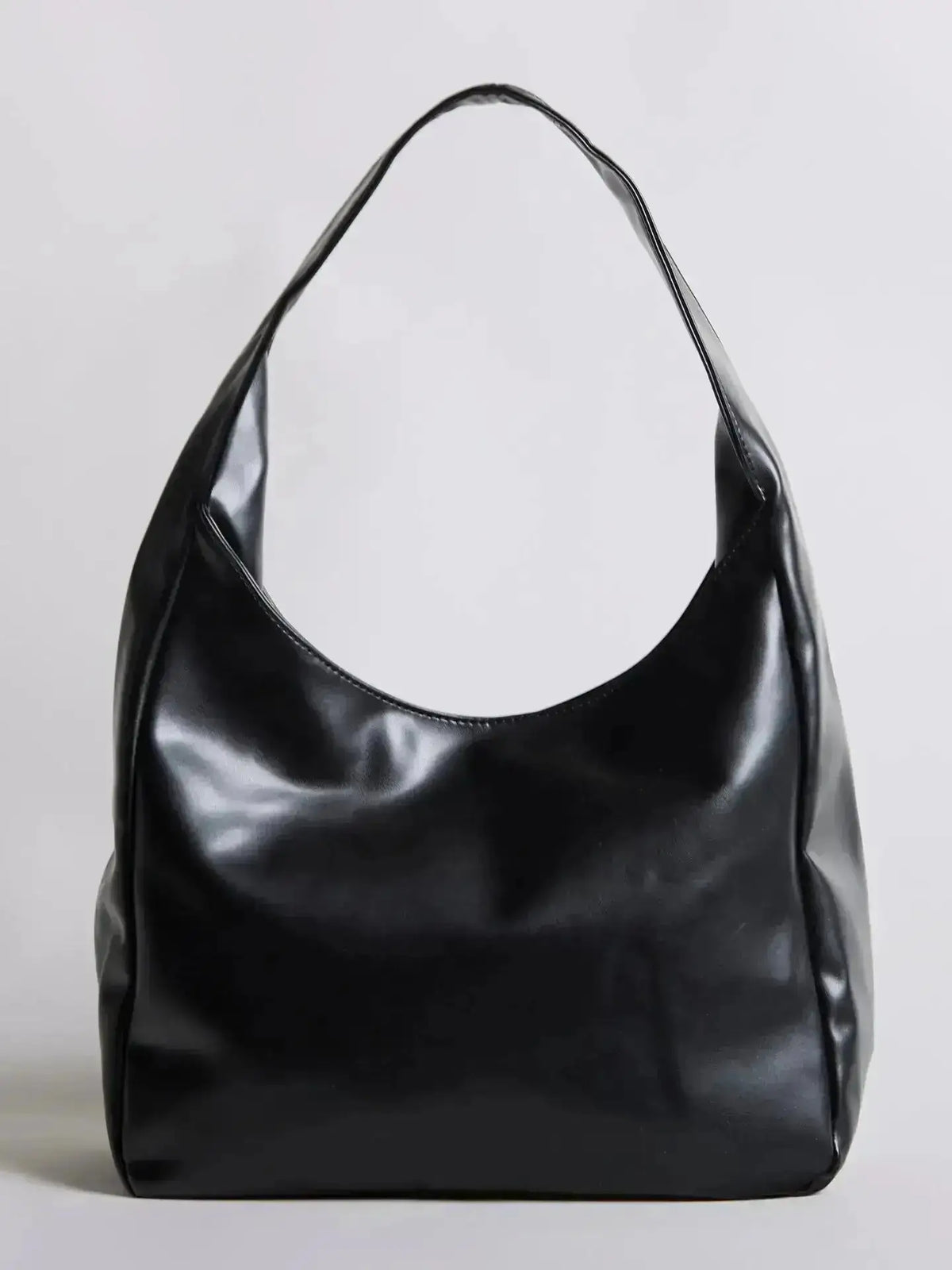 Noir Essence | Bolso Estructurado Negro Satinado