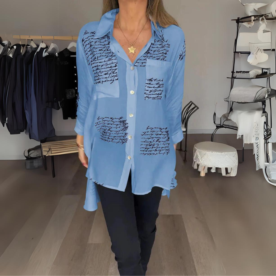 CAMISA LARGA CON BOTONES