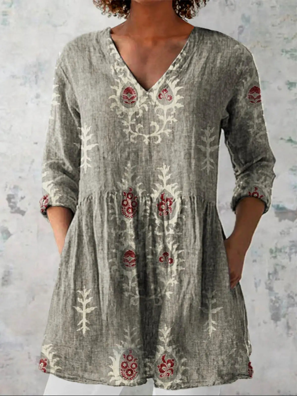 Blair | Camisa larga con estampado expresivo