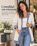 Verona | Chaqueta de Punto con Paneles en Denim