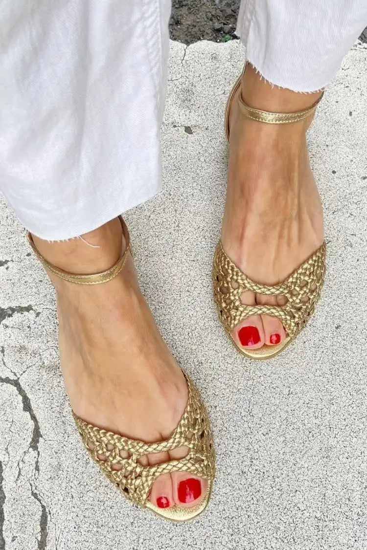Herminia | Sandalias Trenzadas con Correa