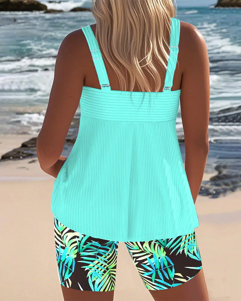 Iris | Tankini Tropical con Short de Playa