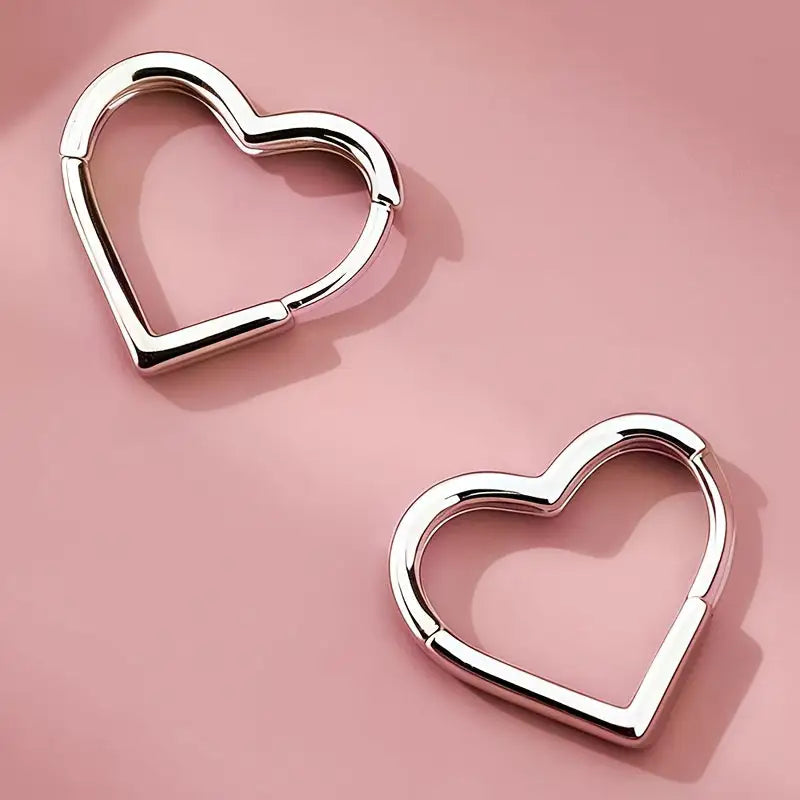 Pilar | Pendientes de Corazón en Acero Inoxidable