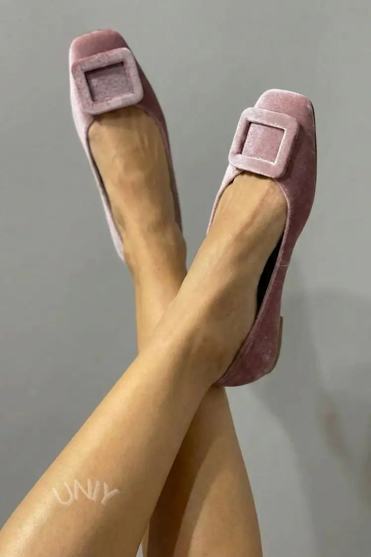 Flor | Bailarinas de Terciopelo con Hebilla