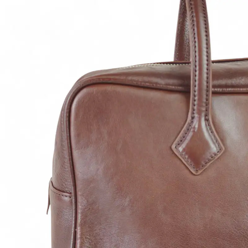 Piel | Bolso Tote Estructurado con Flor