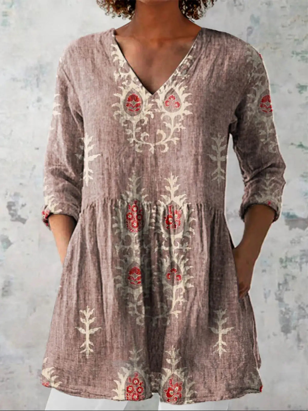 Blair | Camisa larga con estampado expresivo