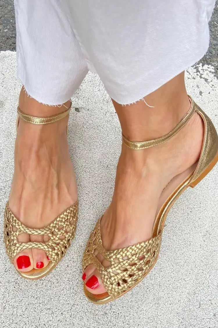 Herminia | Sandalias Trenzadas con Correa