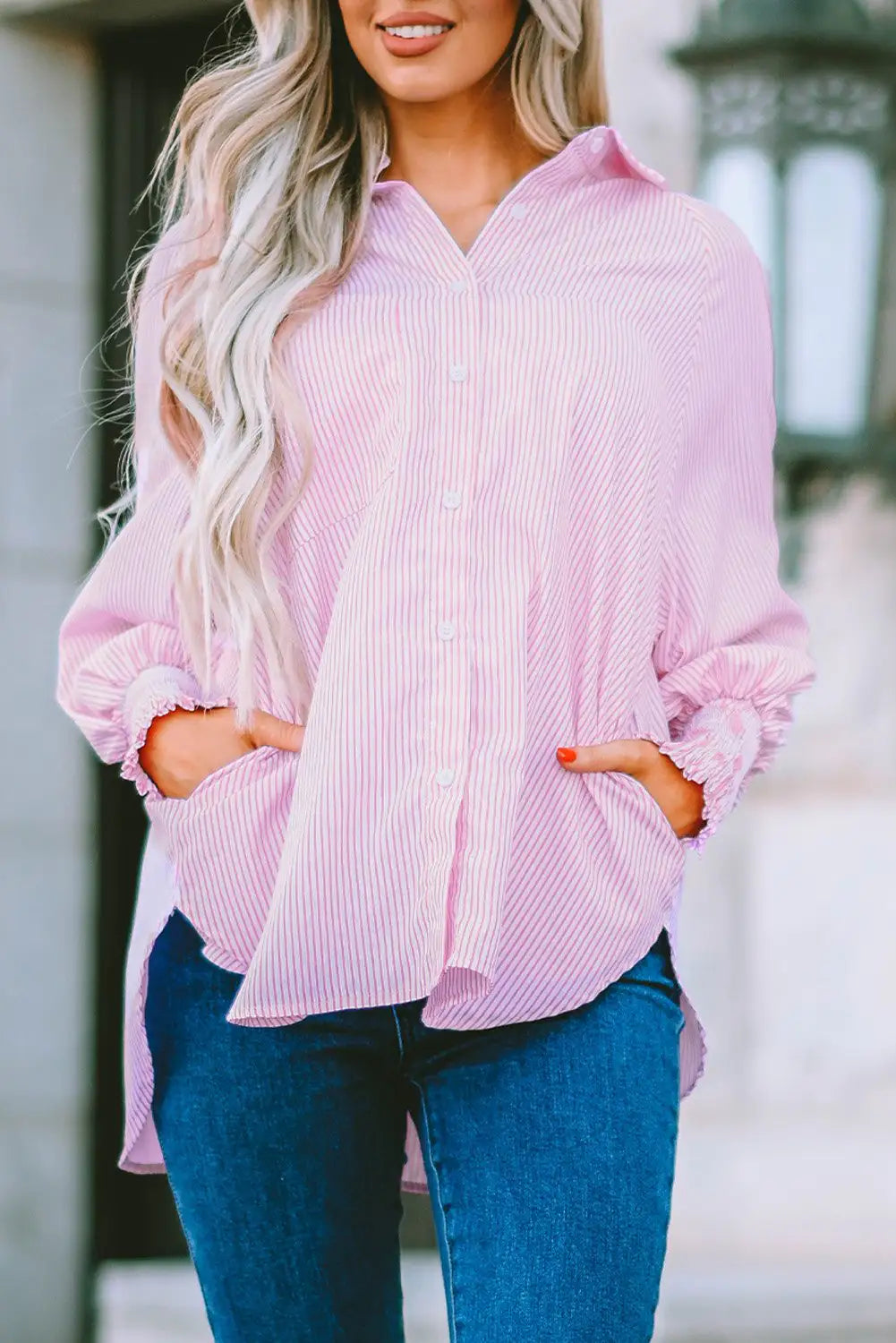 Jara | Camisa Oversize de Rayas en Tejido Ligero