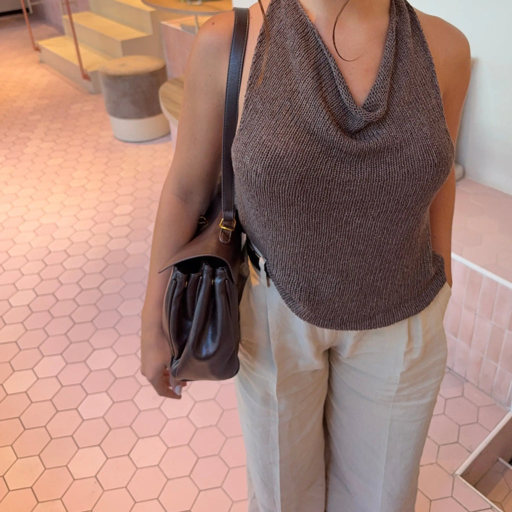 Ciara | Bolso de Mano Vintage con Herrajes Dorados