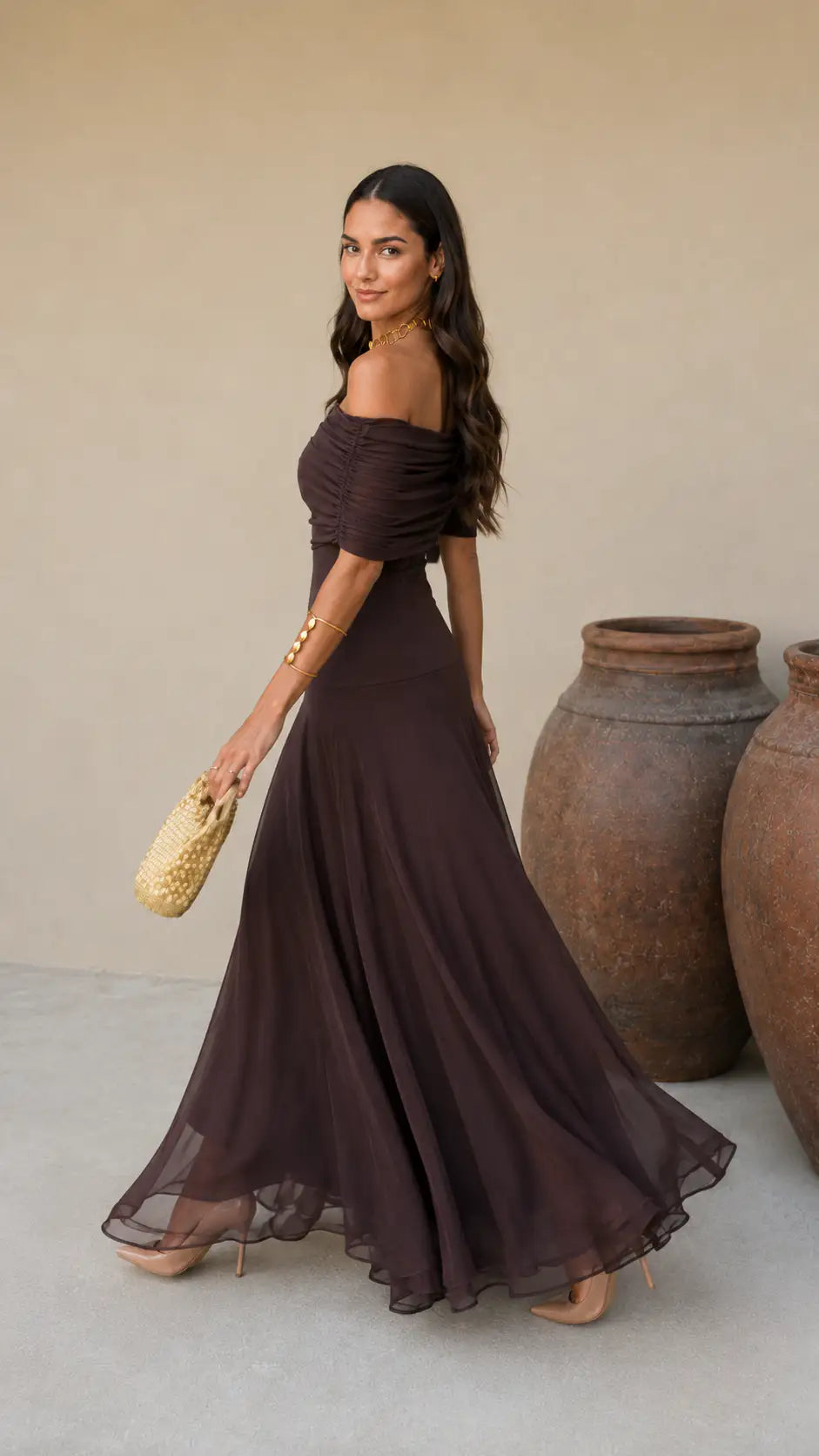 Suri | Vestido Toledo Color Marrón