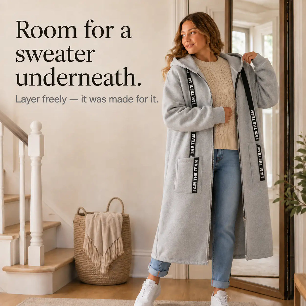 Amparo | Abrigo Sudadera Oversize con Capucha