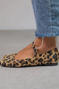 Leocadia | Zapatos Planos de Piel de Leopardo