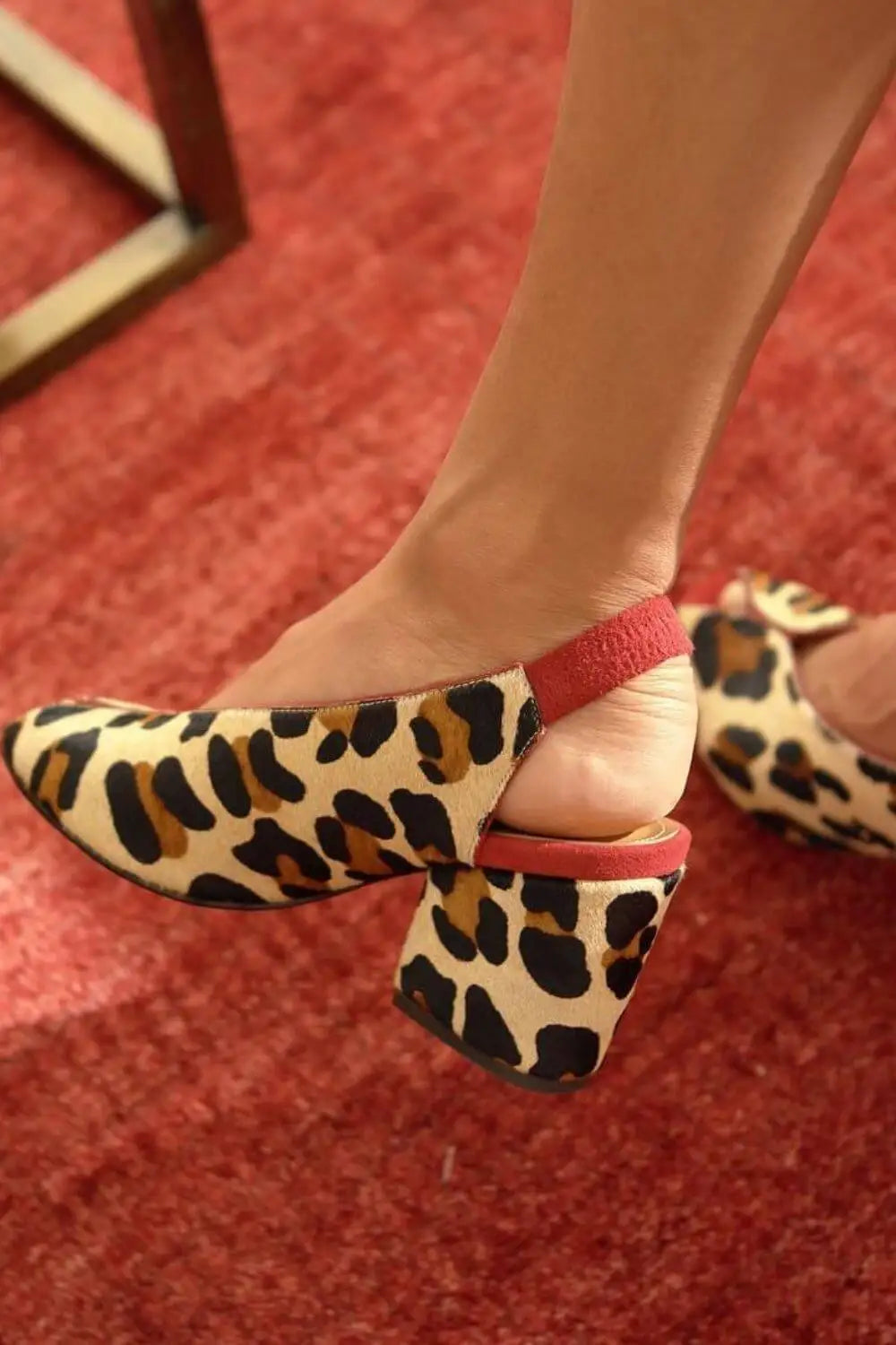 Fermina | Tacones Caqui de Leopardo