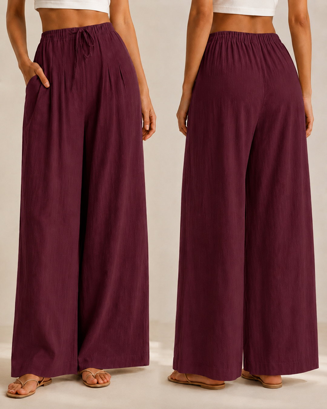 Lili™ —  Pantalón Palazzo de Lino Fresco