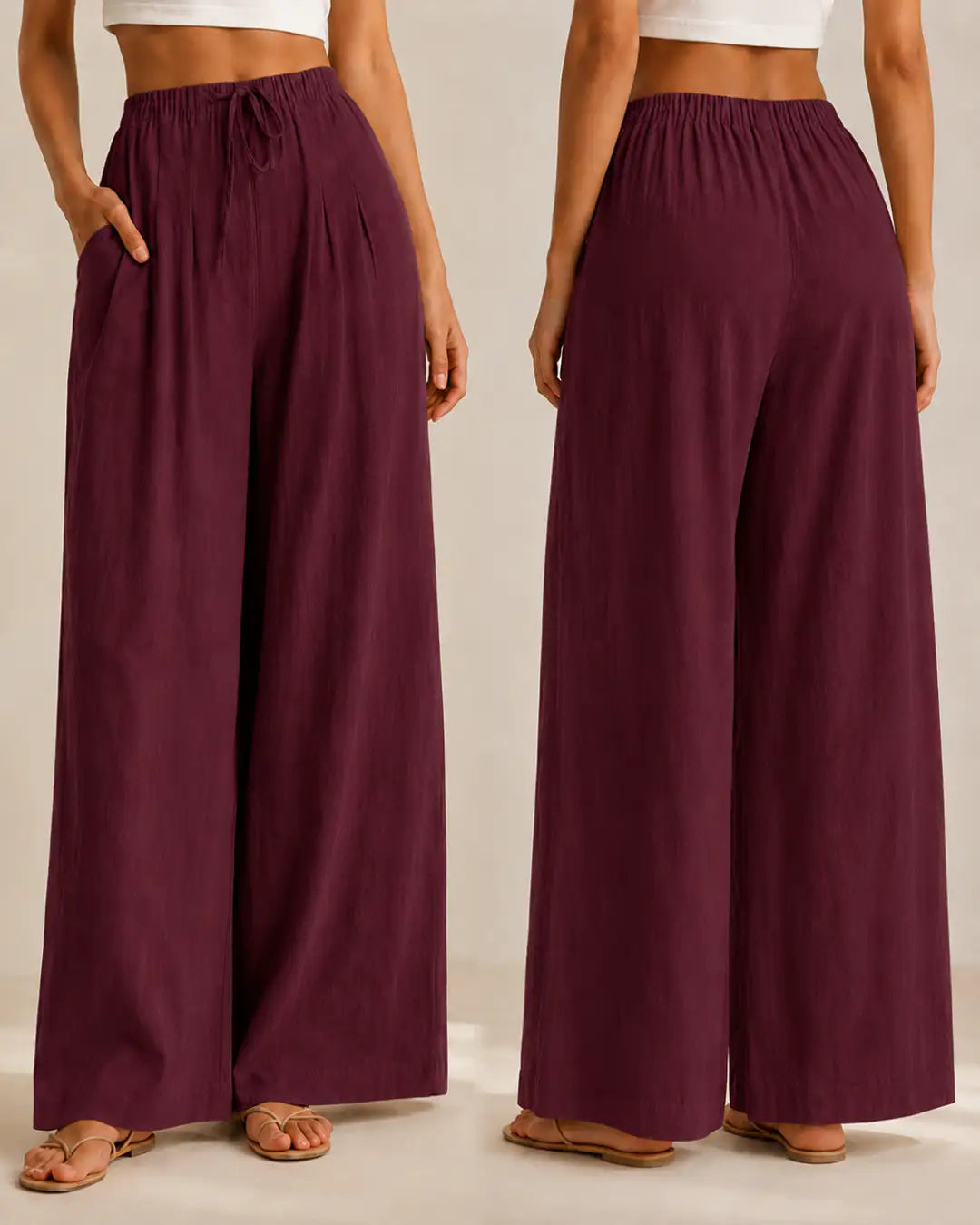 Zora | Lili™ — Pantalón Palazzo de Lino Fresco