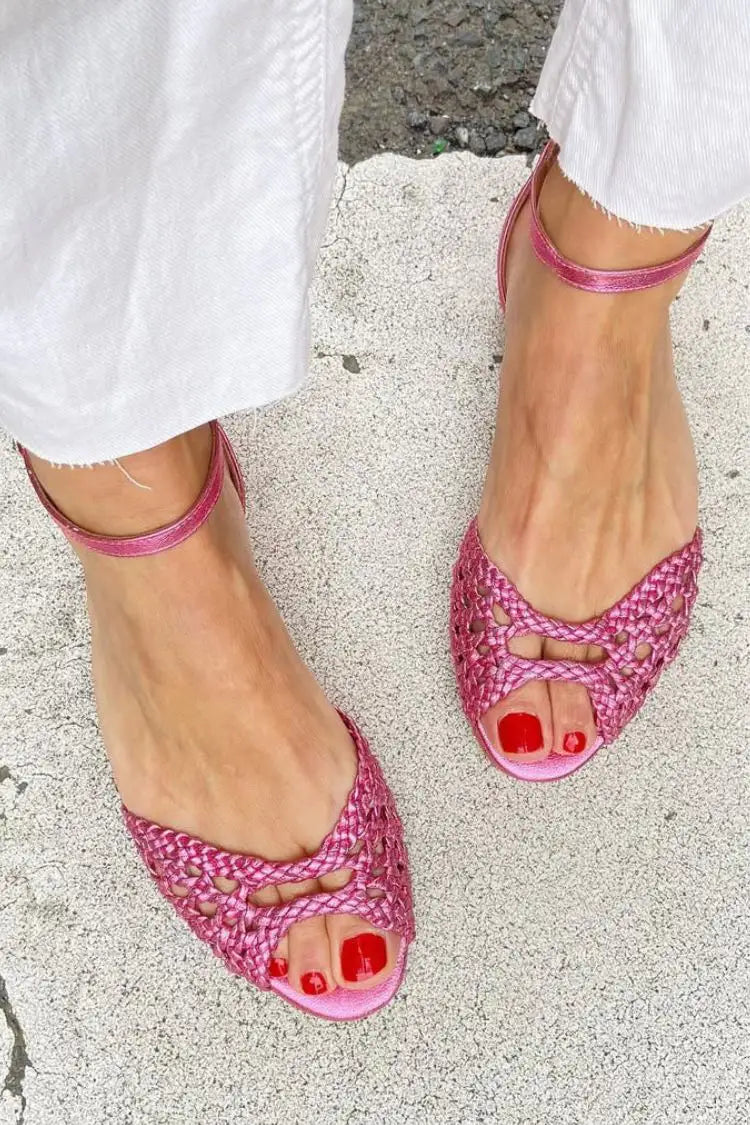 Herminia | Sandalias Trenzadas con Correa