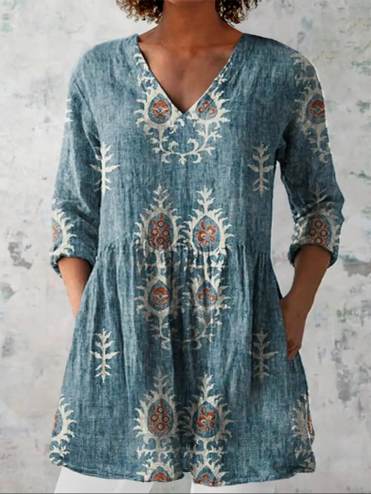 Blair | Camisa larga con estampado expresivo