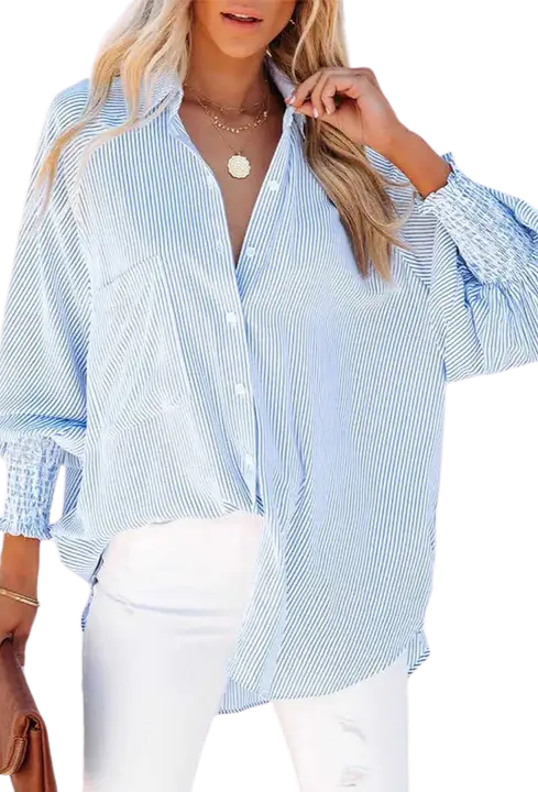 Jara | Camisa Oversize de Rayas en Tejido Ligero
