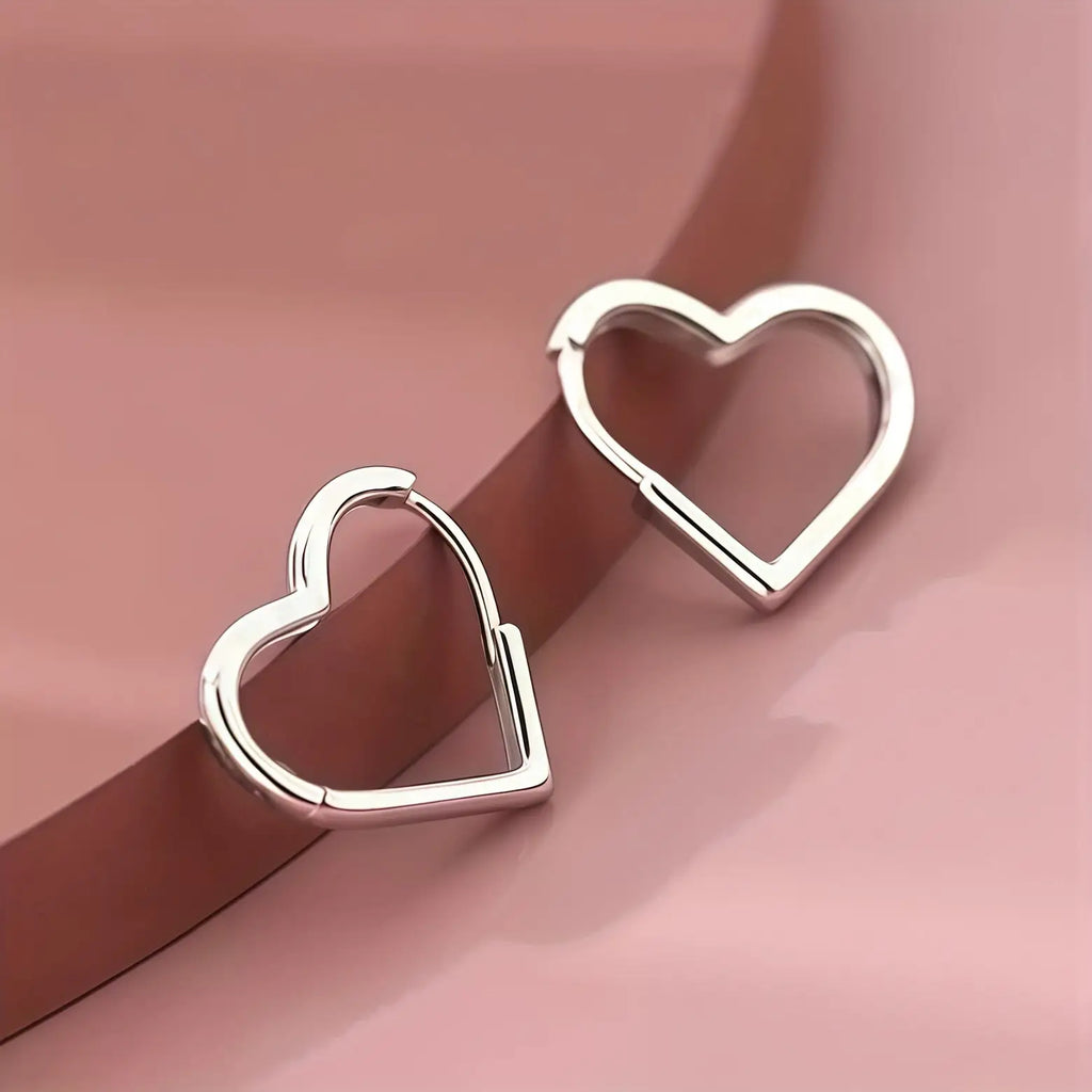 Pilar | Pendientes de Corazón en Acero Inoxidable