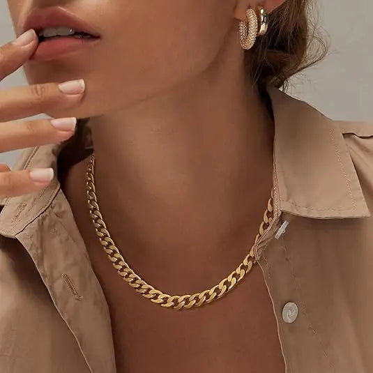 Leonor | Collar Chunky de Eslabones Cubanos