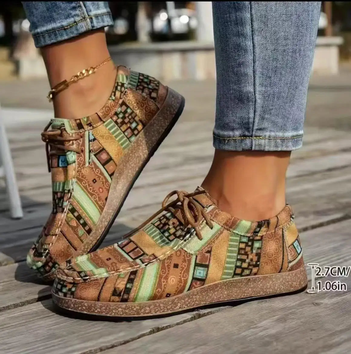 Carola | Zapatos con Estampado Patchwork
