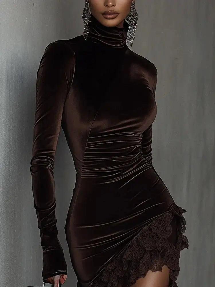Mikaela™ | Vestido Corto de Terciopelo