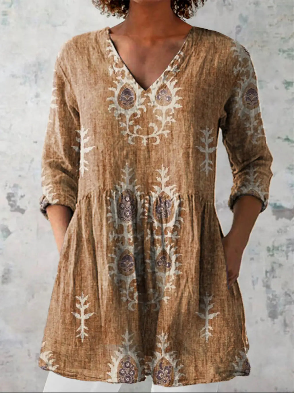 Blair | Camisa larga con estampado expresivo