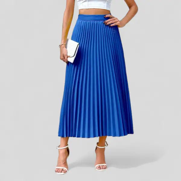 Coral | Falda Midi Plisada Satinada