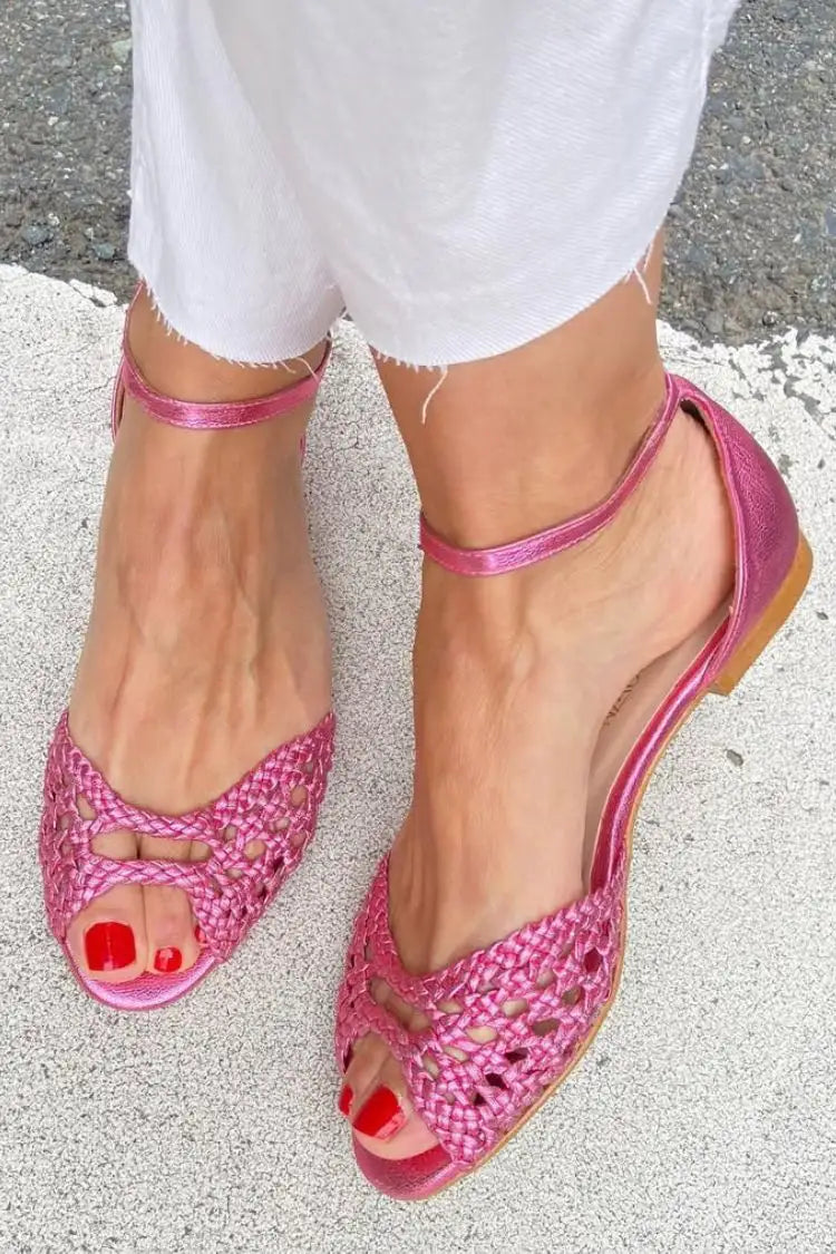 Herminia | Sandalias Trenzadas con Correa
