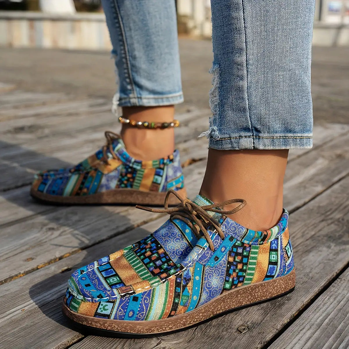 Carola | Zapatos con Estampado Patchwork