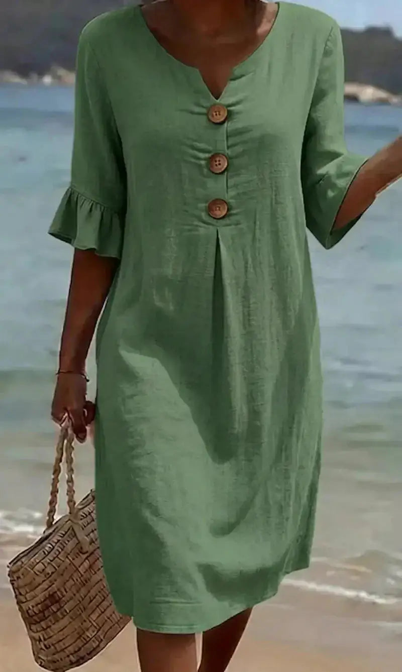 Formentera | Vestido de Lino Blanco