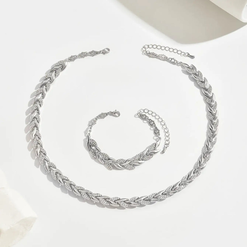 Set de joyas de espiga con cristales — Berta