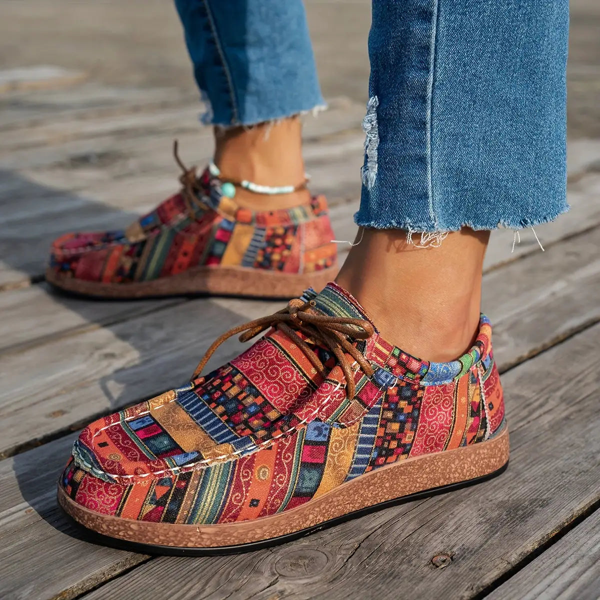 Carola | Zapatos con Estampado Patchwork