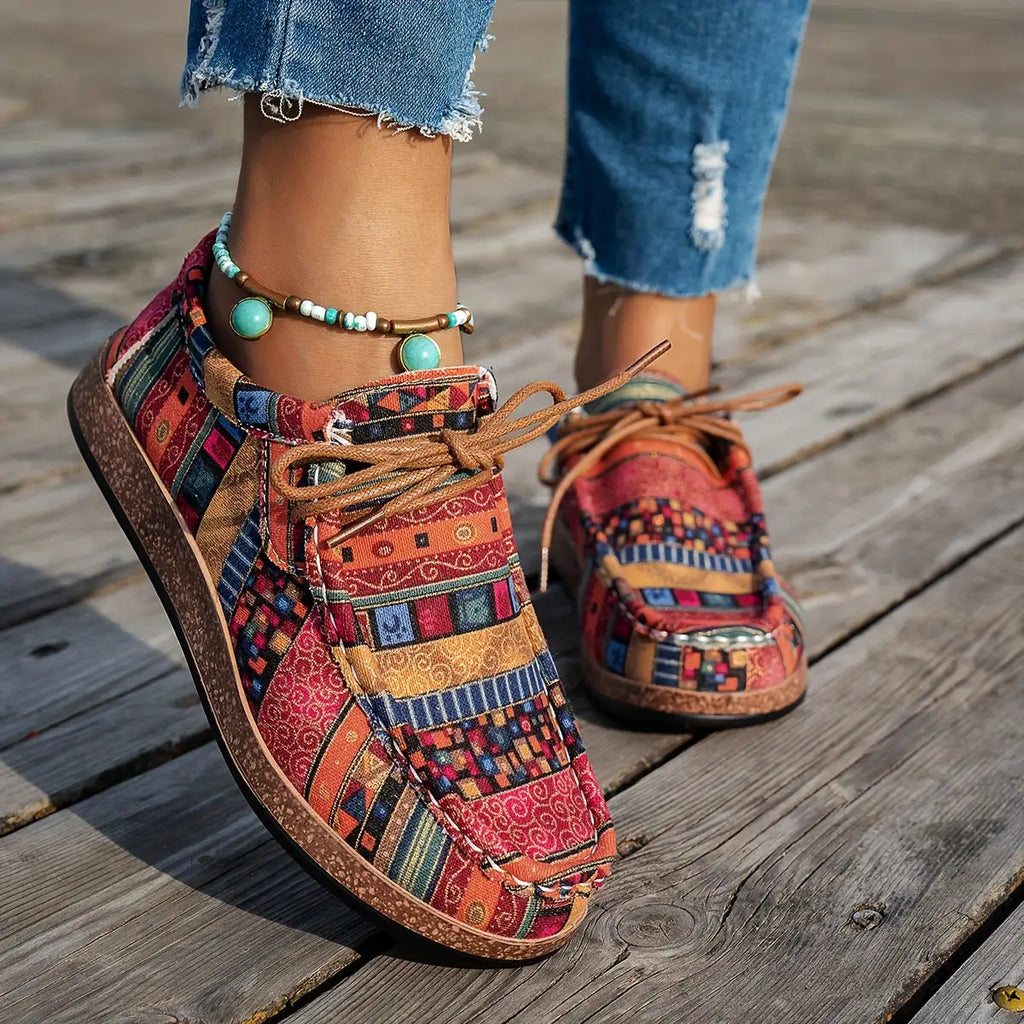 Carola | Zapatos con Estampado Patchwork