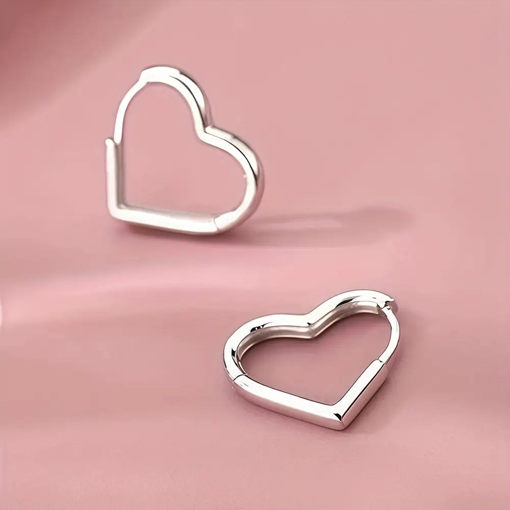 Pilar | Pendientes de Corazón en Acero Inoxidable