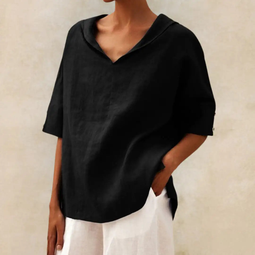 Jamilla | Camisa de Lino con Escote en V