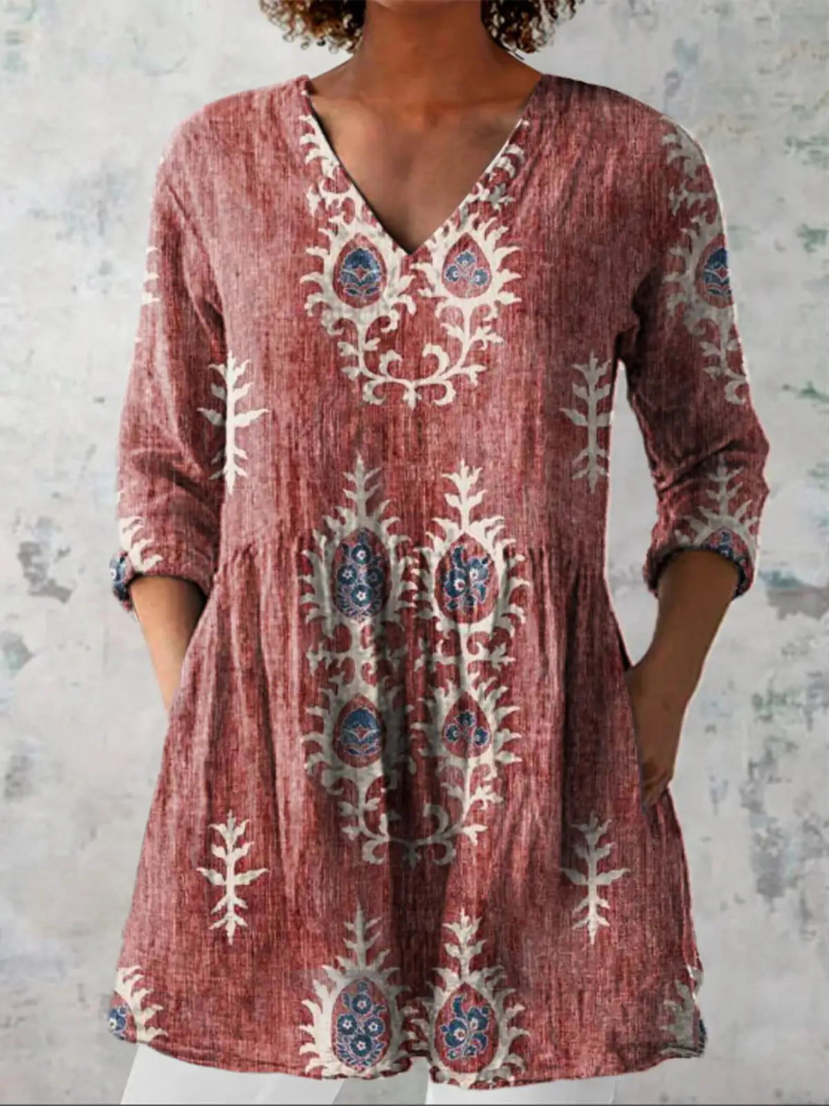 Blair | Camisa larga con estampado expresivo