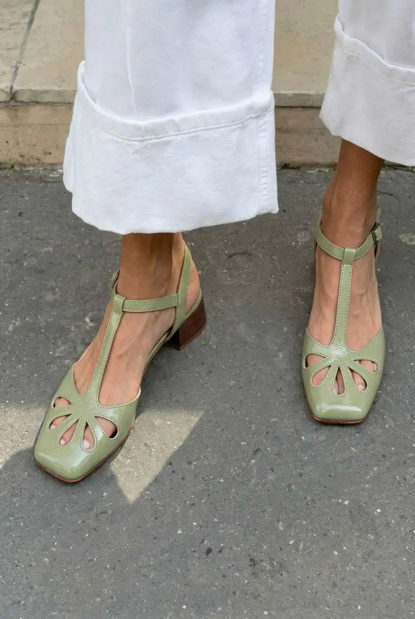 Carlota | Tacones Naranjas con Correa