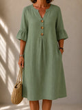 Margaret™ | Vestido con Botones