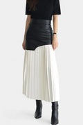Arlet | Falda Maxi Asimétrica con Mezcla de Texturas