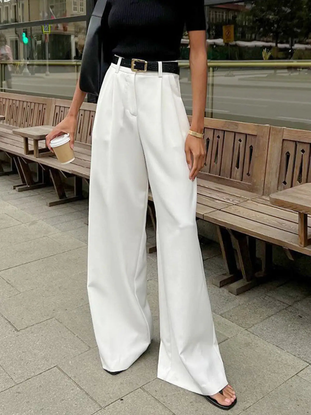 Renata | Pantalones Anchos sin Cinturón