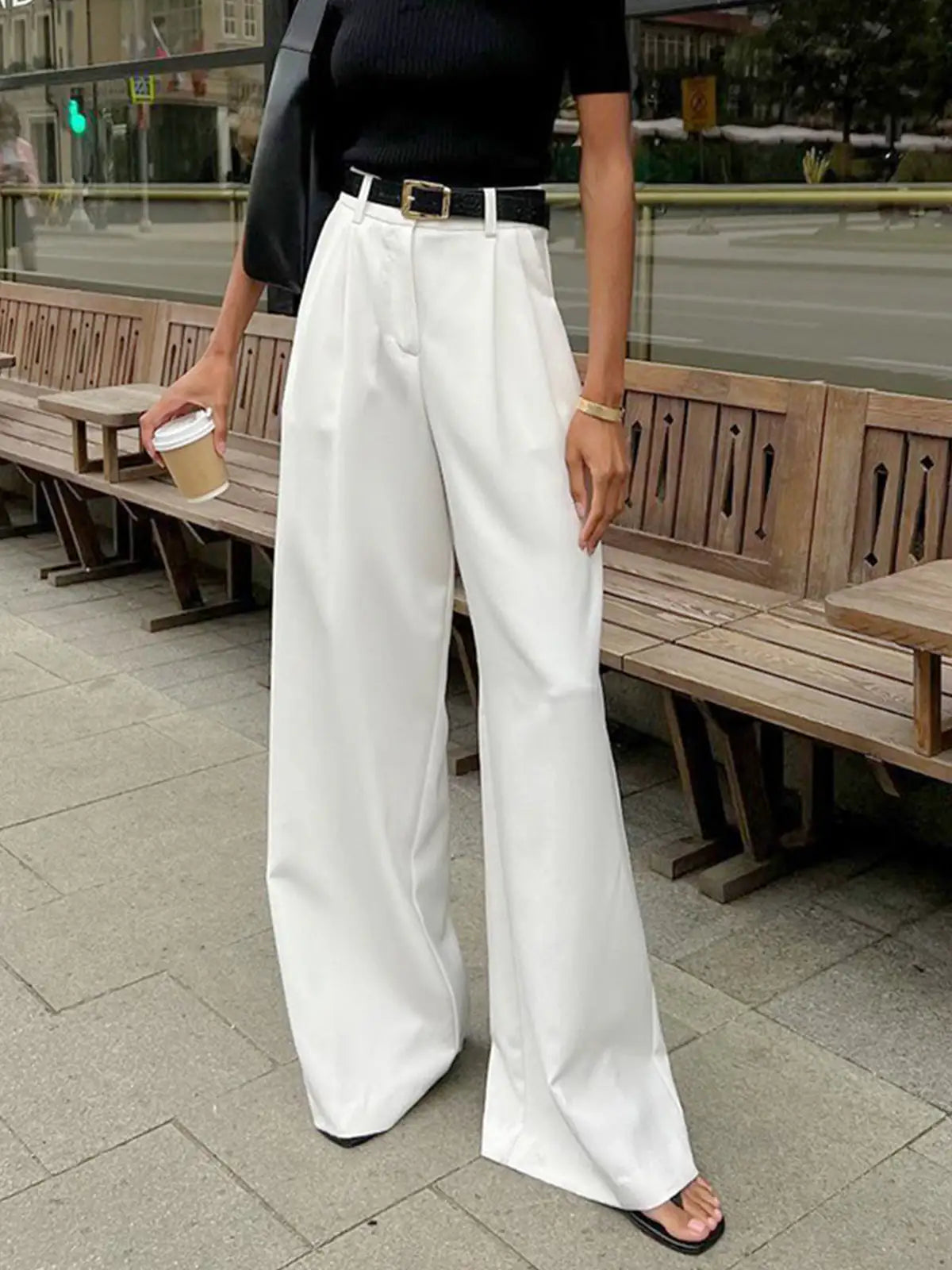 Renata | Pantalones Anchos sin Cinturón