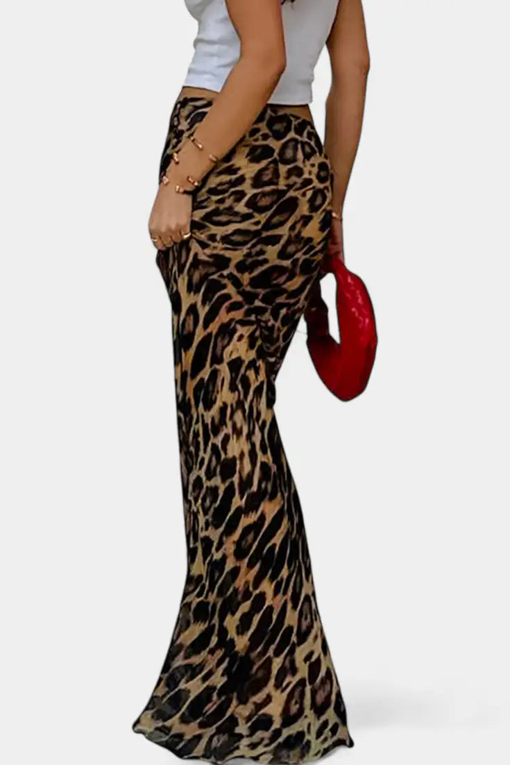Elba | Falda Larga con Estampado Animal Print
