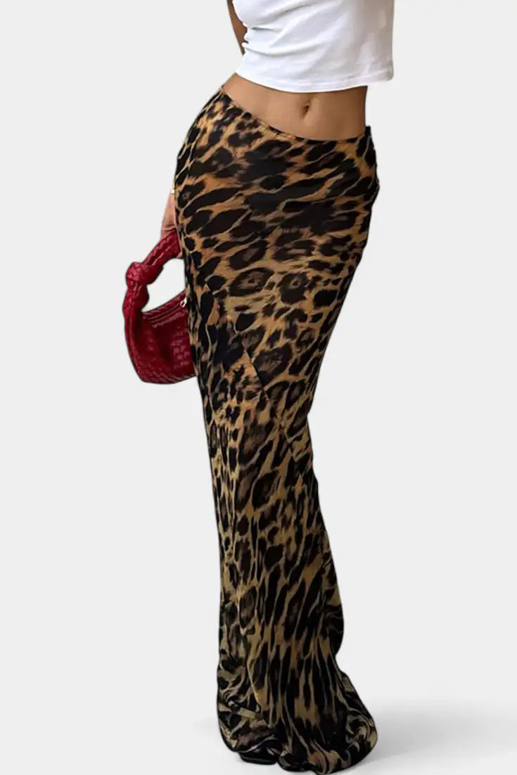 Elba | Falda Larga con Estampado Animal Print