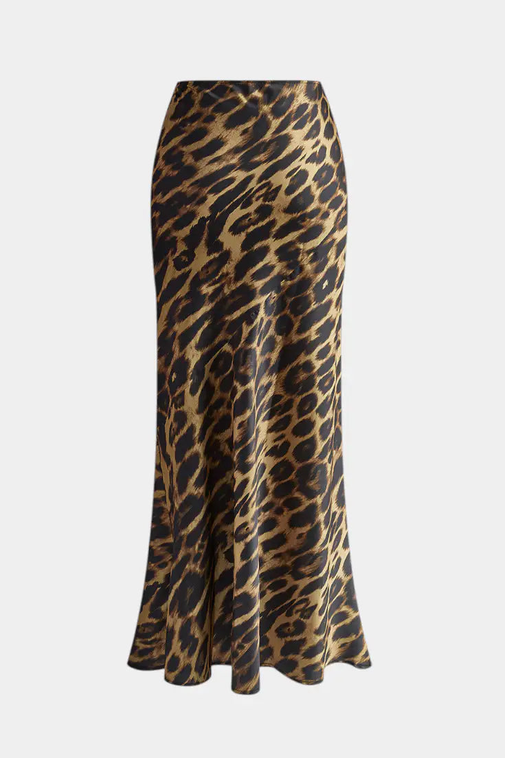 Elba | Falda Larga con Estampado Animal Print